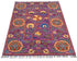 3x5 Purple Khurgeen Afghan Hand Knotted Wool Area Rug